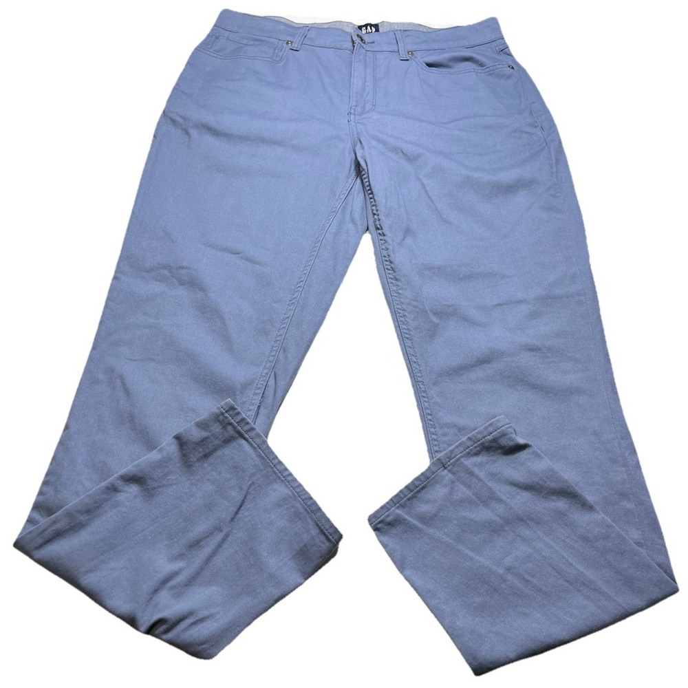 Gap Mens Slate Blue Stretch Twill Pants 34x32‎ 5 Pocket Casual Chino Style